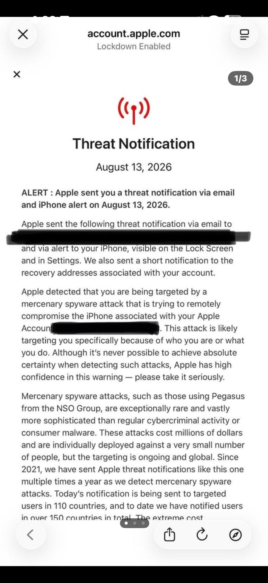Apple’ın iPhone kullanıcılarına yönelik casus yazılım tehdit bildirimi