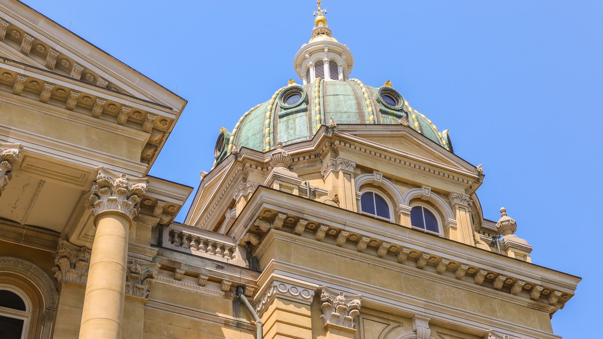 Des Moines'teki Iowa Eyalet Meclis binasının kubbesi (temsili; olay görüntüsü değil)