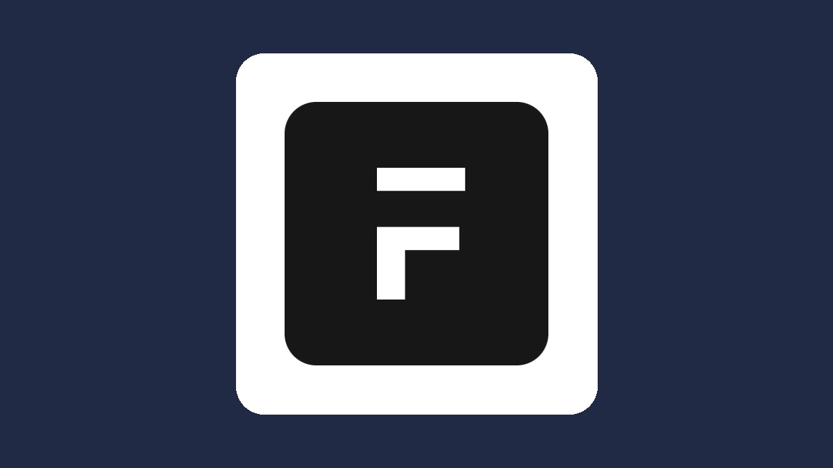Frappe Framework logosu, koyu zeminde beyaz panel