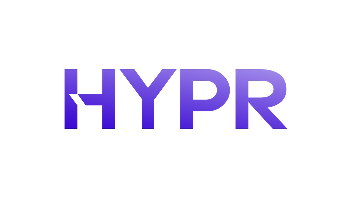 HYPR logosu, beyaz zemin