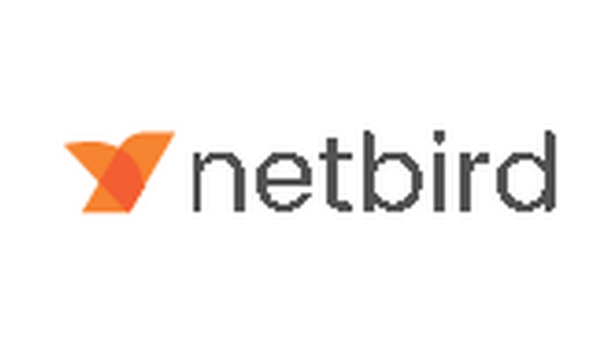 NetBird yazı logosu, beyaz zemin