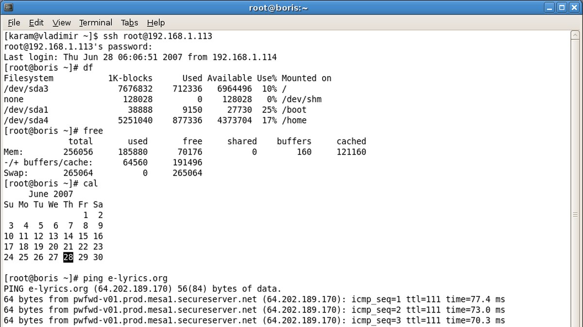 OpenSSH CLI ekran görüntüsü