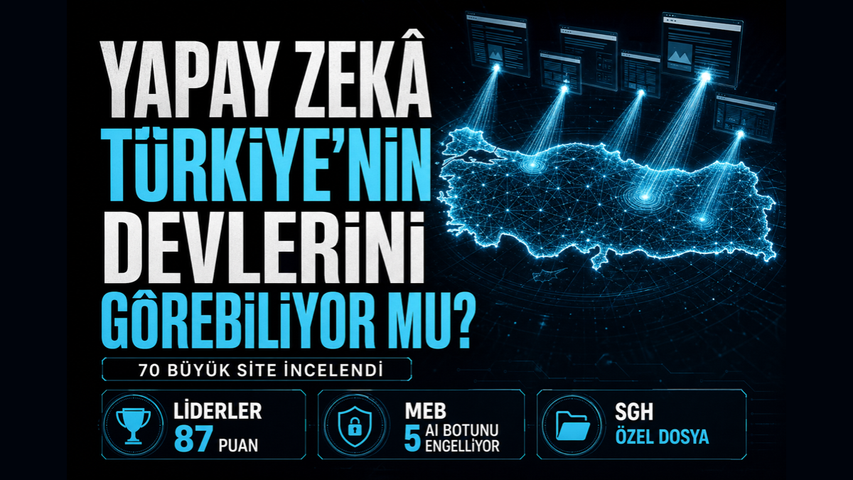 Yapay zekâ Türkiye'nin devlerini görebiliyor mu? 70 büyük sitenin görünürlük incelemesi